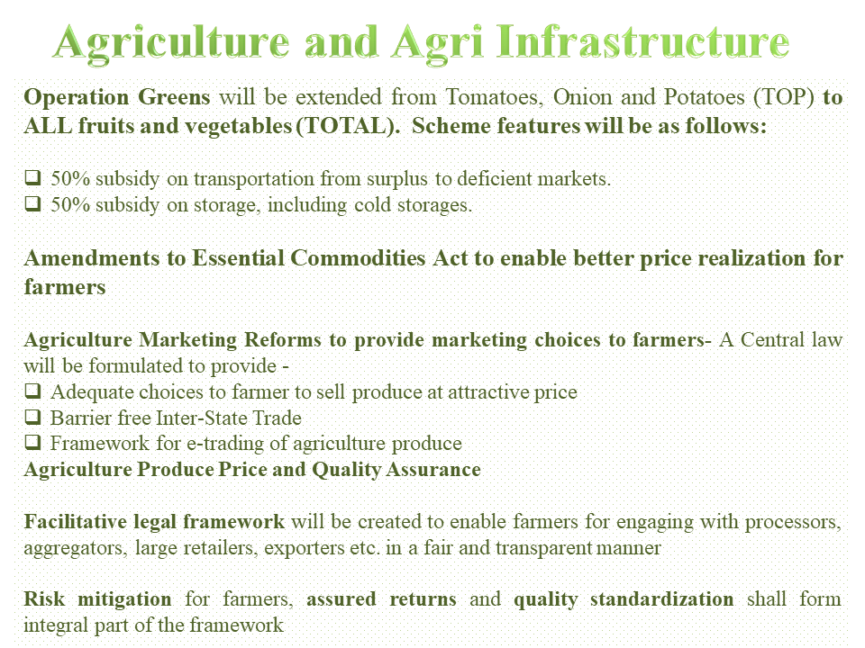 Agriculture infrastructure